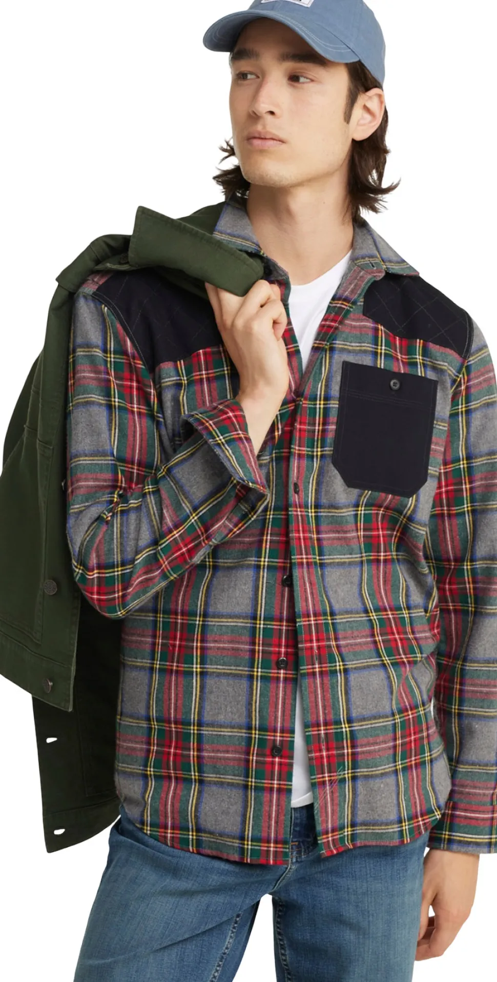 Heritage Scotch Slightly Fitted Untucked Fit Plaid Flannel Shirt - Men's