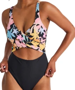 High Leg Wrap One-Piece Swimsuit - Women's