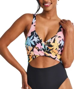 High Leg Wrap One-Piece Swimsuit - Women's