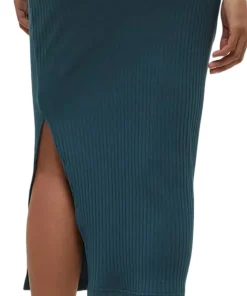 High-Rise Knit Rib Midi Skirt - Women's