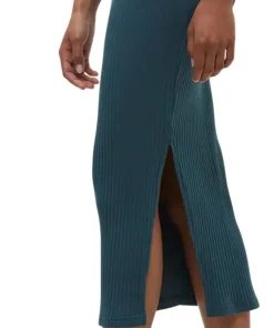 High-Rise Knit Rib Midi Skirt - Women's