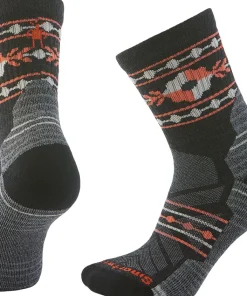 Hike Light Cushion Retro Floral Mid Crew Socks - Women's