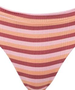 Ibiza Stripe Rib Hi-Waist Swim Bottom - Women's
