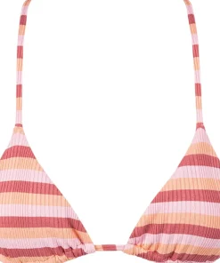 Ibiza Stripe Rib Slide Triangle Bikini Top - Women's