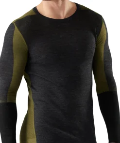 Intraknit Thermal Merino Crew Neck Colorblock Base Layer Top - Men's