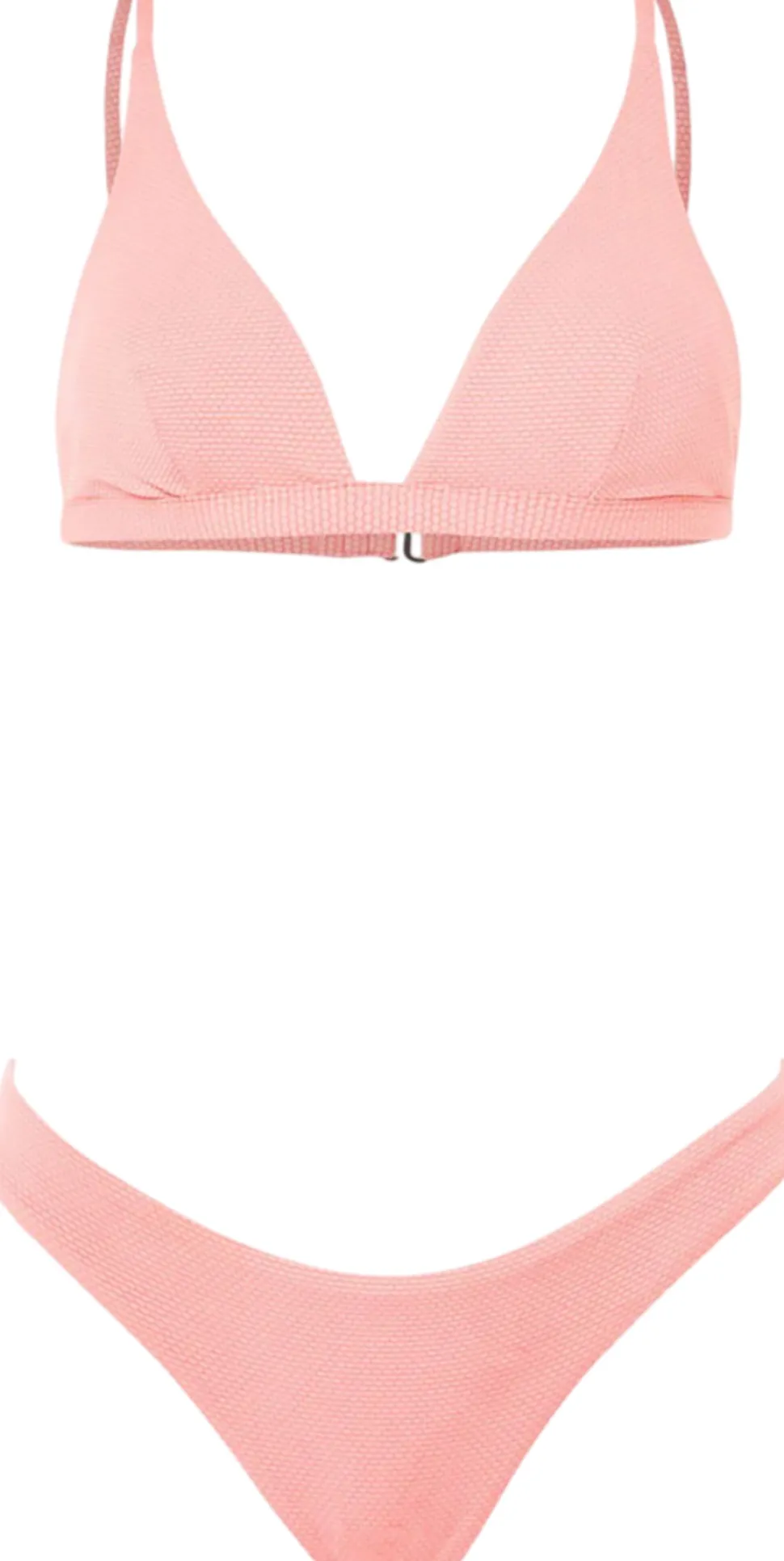 Ivy Coral Salmon Fixed Triangle Bikini Top - Women's