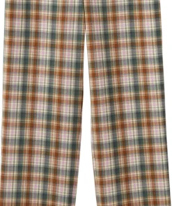 Jane Double Weave Plaid Straight Leg Pant - Women's