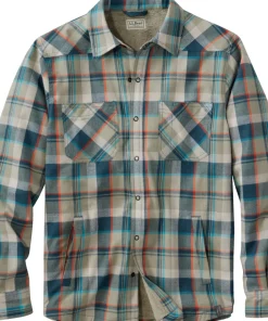 Katahdin Performance Hi-Pile Fleece-Lined Plaid Flannel Shirt Jacket - Men's
