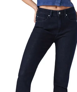 Kathleen Solid Rinse Feather Blue Denim Jeans - Women's