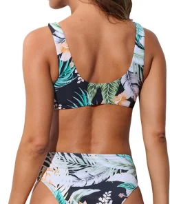 Knotted Front Reversible Swim Top with Removable Cups - Women's