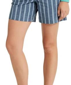Lakewashed Mid-Rise Stripe Dock Shorts - Women's