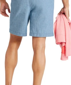 Lakewashed Stretch Chambray Pull-On Shorts 8