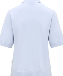 Letna Merino Blend Light Sweater Knit Polo - Women's
