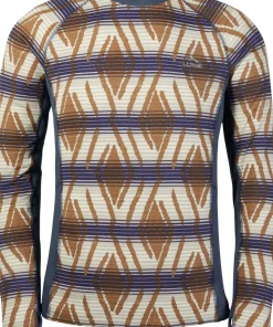 L.L.Bean Midweight Printed Long Sleeve Crew Neck Base Layer Top - Men's