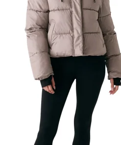London Cropped Puffer Hooded Jacket - Women's
