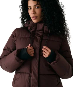 London Cropped Puffer Hooded Jacket - Women's