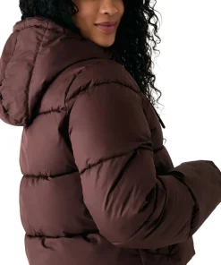 London Cropped Puffer Hooded Jacket - Women's