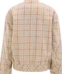 Luca Oversized Check Bomber Jacket - Women's