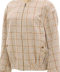Luca Oversized Check Bomber Jacket - Women's