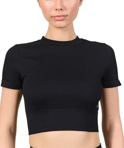 Luna Rib Cropped Shortsleeve Top - Women's