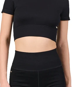 Luna Rib Cropped Shortsleeve Top - Women's