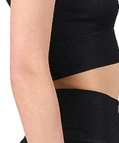 Luna Rib Cropped Shortsleeve Top - Women's