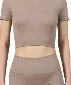 Luna Rib Cropped Shortsleeve Top - Women's