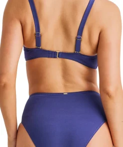 Mesh Insert Retro Waist Bikini Bottom - Women's