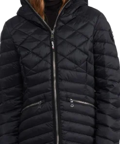 Nyota Lightweight Mixed-Diamond Quilted Packable Jacket - Women's