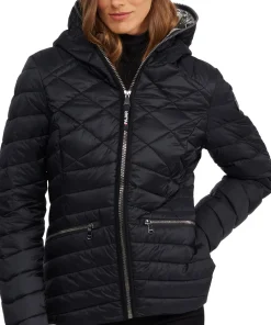 Nyota Lightweight Mixed-Diamond Quilted Packable Jacket - Women's