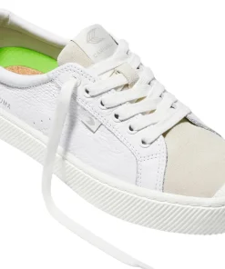 OCA Low Pebbled Leather and Vintage Suede Sneaker - Women's