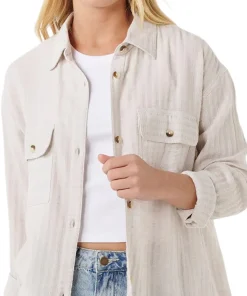 Oceanic Textured Shacket - Women's