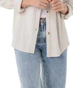 Oceanic Textured Shacket - Women's