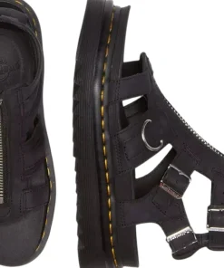 Olson Zipped Leather Strap Sandals - Women's