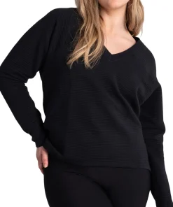 Ottoman V-Neck Pullover - Women's