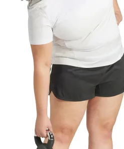 Pacer Training 3-Stripes Plus Size High-Rise Woven Shorts - Women's