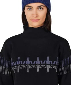 Patterned Turtleneck Sweater - Women's
