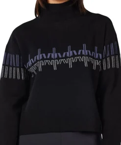 Patterned Turtleneck Sweater - Women's