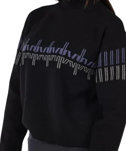 Patterned Turtleneck Sweater - Women's