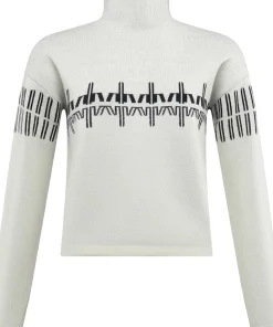 Patterned Turtleneck Sweater - Women's