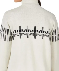 Patterned Turtleneck Sweater - Women's