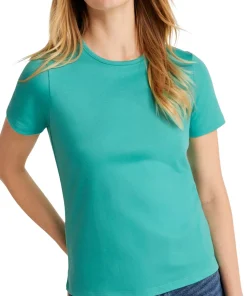 Pima Cotton Short Sleeve Crewneck T-Shirt - Women's