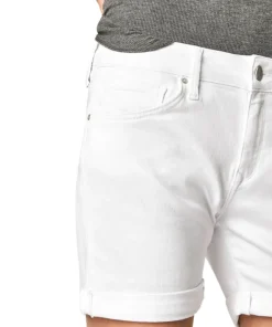 Pixie Cuffed Mid Rise Denim Boyfriend Shorts - Women's