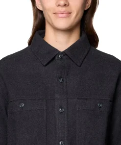 Plusher Relaxed Long Sleeve Flannel Shirt - Women's