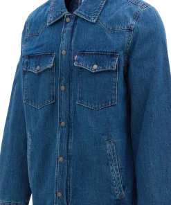Quilted Lining Western Shacket - Men's
