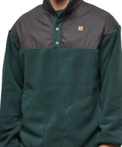 Recycled MicroFleece Contrast 1/4 Snap Sweatshirt - Men's