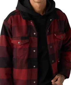 Relaxed Fit Plaid Trucker Jacket - Men's