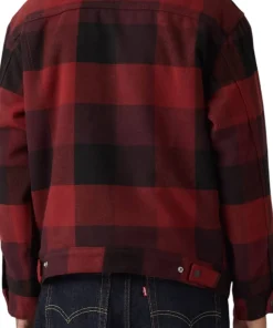Relaxed Fit Plaid Trucker Jacket - Men's