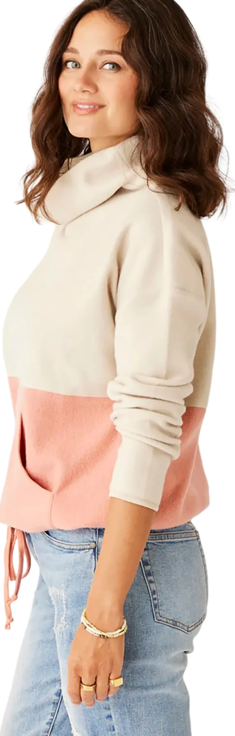 Rowayton Colorblock Cowl Neck Sweatshirt - Women's