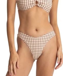 Rumi Check Hi-Cut Bikini Bottom - Women's